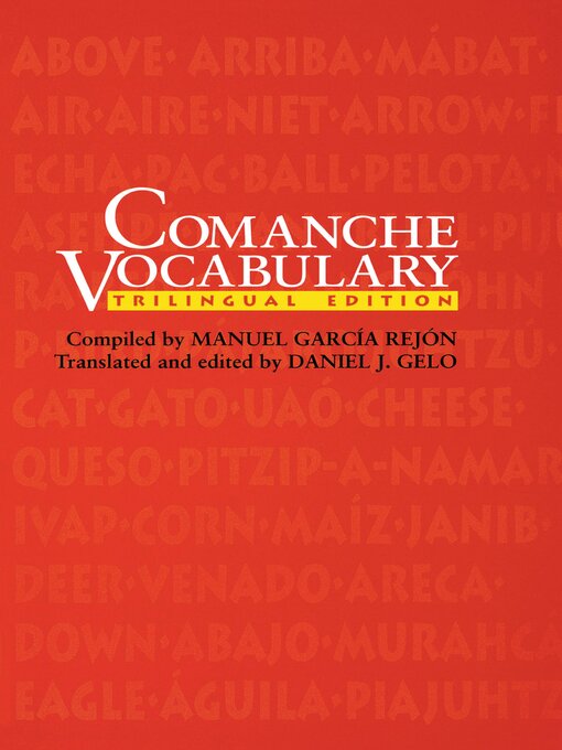 Cover image for Comanche Vocabulary